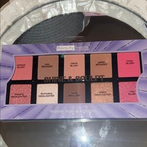 Shine & Sculpt Bronzer, Blush & Highlight Palette - Pink